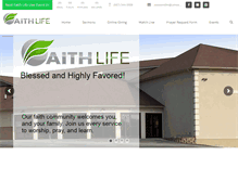 Tablet Screenshot of faithlifelive.com